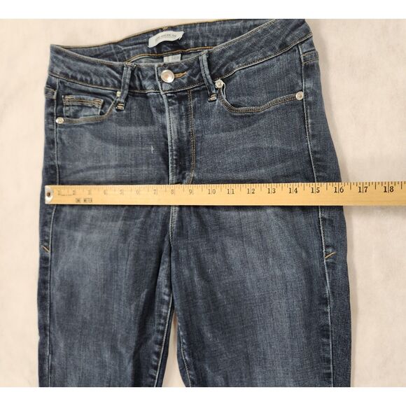 Good American Good Legs Lace-Up Jeans 6/28 Medium Wash Distressed Flaws - Picture 10 of 10